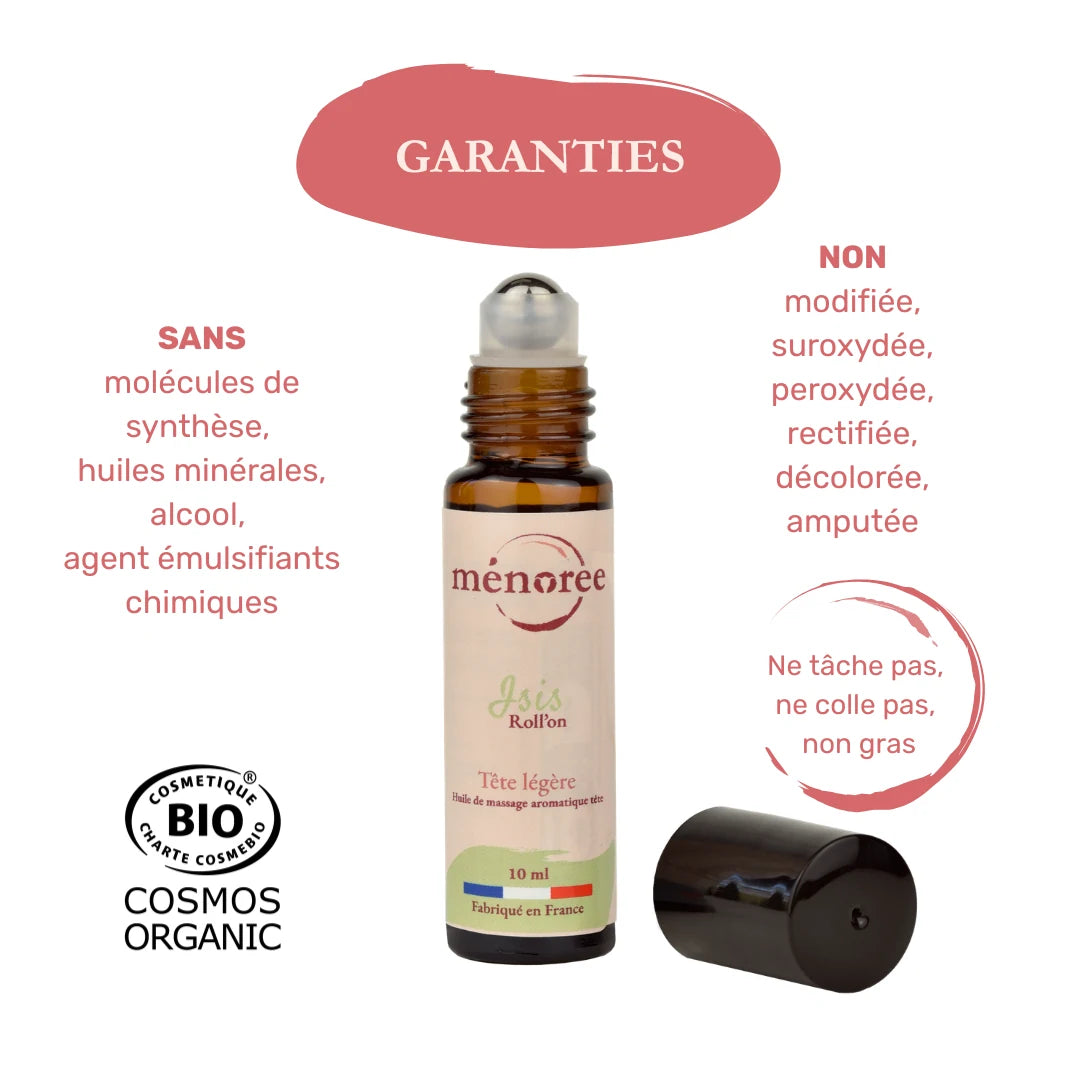 Roll-on aux huiles essentielles BIO certifié COSMOS ORGANIC